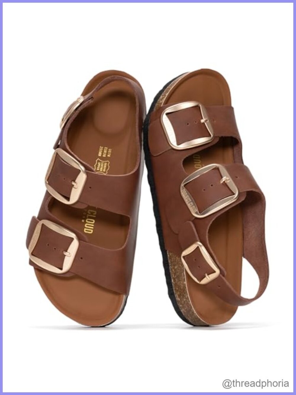 Genuine Leather Ankle Strap Slingback Sandals Women Comfort Footbed